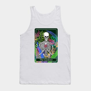 Skeleton The Gardener Tarot card Tank Top